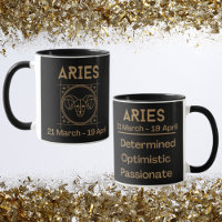 Aries Zodiac Sign mit Symbol und Eigenschaften