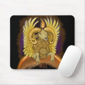 Aries Zodiac Sign Mousepad (Mit Mouse)