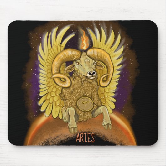 Aries Zodiac Sign Mousepad (Vorne)