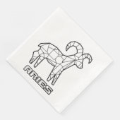 Aries Zodiac Sign Napkin Serviette (Ecke)