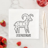 Aries Zodiac Sign Napkin Serviette (Beispiel)