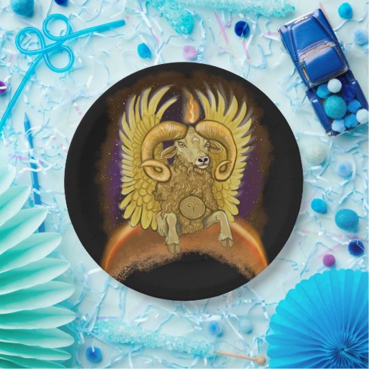 Aries Zodiac Sign Pappteller (Party)
