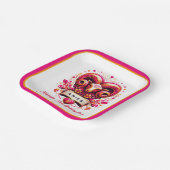 Aries Zodiac Sign Pink und Orange Ram Birthday Pappteller (Gewinkelt)