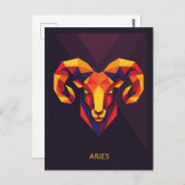 Aries Zodiac Sign Postkarte (Vorne/Hinten)
