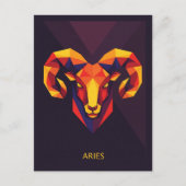 Aries Zodiac Sign Postkarte (Vorderseite)