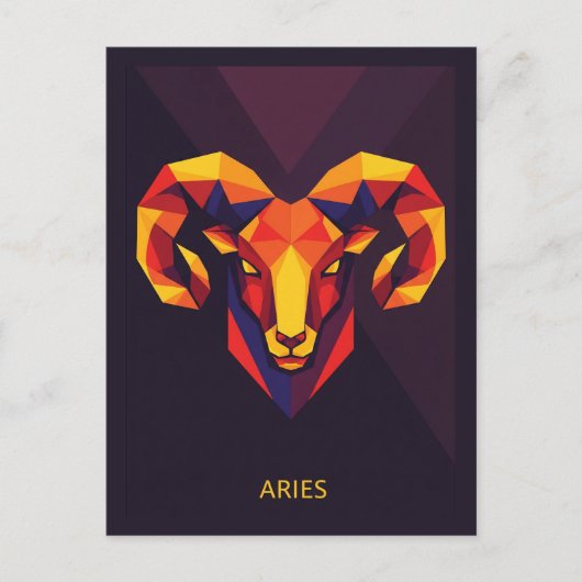 Aries Zodiac Sign Postkarte (Vorderseite)