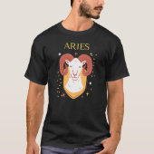 Aries Zodiac Sign&Quote Modern Elegantes Geschenkt T-Shirt (Vorderseite)