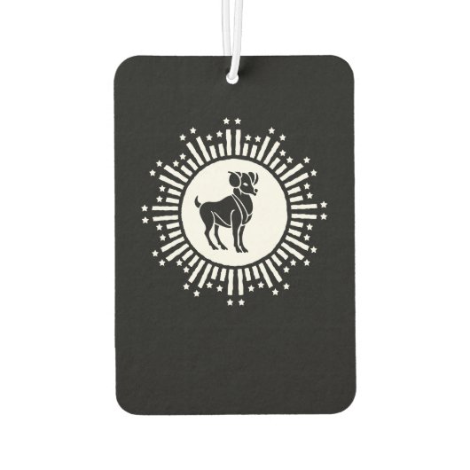 Aries Zodiac Sign Ram Cosmic Sternexplosion Design Autolufterfrischer (Rückseite)