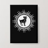 Aries Zodiac Sign Ram Cosmic Sternexplosion Design Button (Vorderseite)