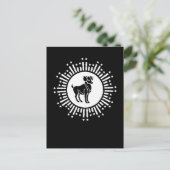 Aries Zodiac Sign Ram Cosmic Sternexplosion Design Feiertagspostkarte (Stehend Vorderseite)