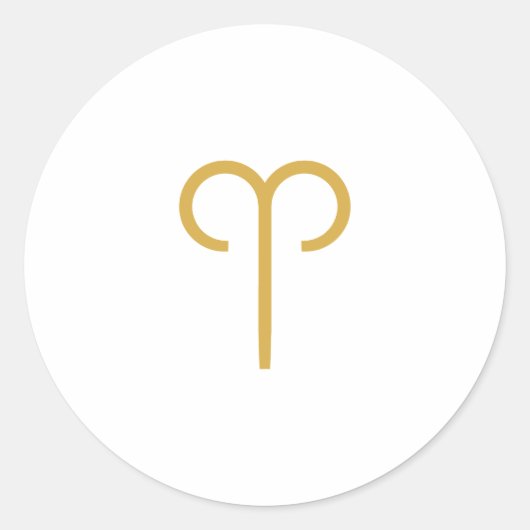 Aries Zodiac Sign Runder Aufkleber (Vorderseite)