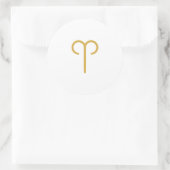 Aries Zodiac Sign Runder Aufkleber (Tasche)