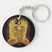Aries Zodiac Sign Schlüsselanhänger (Rückseite)