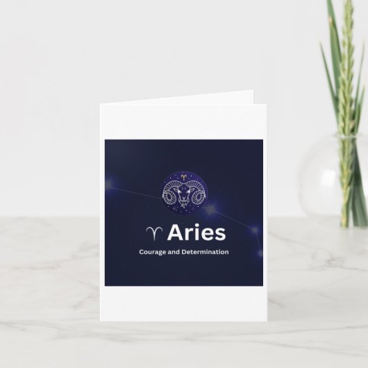 Aries Zodiac Sign Sticker Karte (Vorderseite)