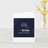 Aries Zodiac Sign Sticker Karte (Gelbe Blume)