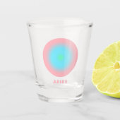 Aries Zodiac Sign Stylish Gradient Schnapsglas (Vorderseite)