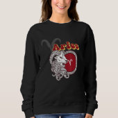 Aries Zodiac Sign Sweatshirt (Vorderseite)