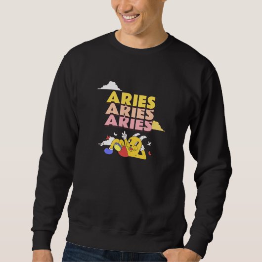 Aries Zodiac Sign Sweatshirt (Vorderseite)