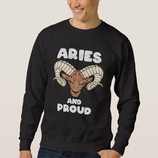 Aries Zodiac Sign Sweatshirt (Vorderseite)