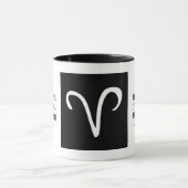 Aries Zodiac Sign Tasse 🖤 (Personalisiert) (Zentrum)