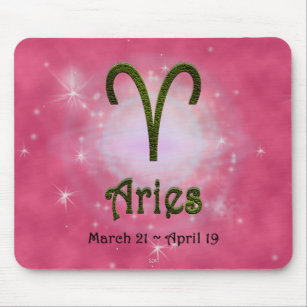 Aries Zodiac Sign U Pick Color Mousepad