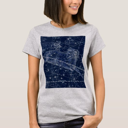 Aries Zodiac Sign Vintag Illustration T-Shirt (Vorderseite)
