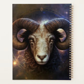 Aries Zodiac Sign Watercolor Design Planer (Rückseite)