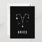 Aries Zodiac Sign Zitat Postkarte (Vorne/Hinten)