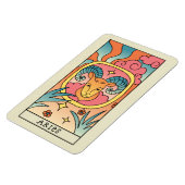 Aries Zodiac Signac Abstrakte Kunst Vintag Magnet (Linke Seite)