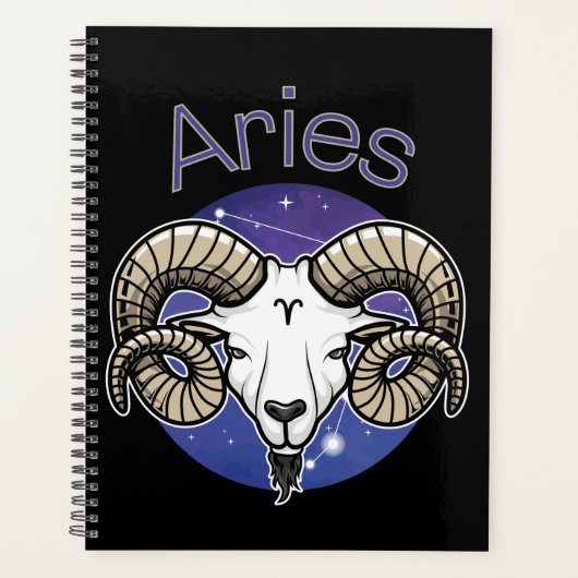 Aries Zodiac Signature Calendar Planer (Vorderseite)