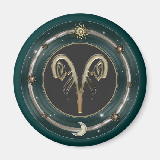 Aries Zodiac Signmagnete Magnet (Vorne)