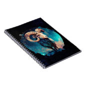 Aries Zodiac Spiral Notebook Notizblock (Rechte Seite)
