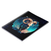 Aries Zodiac Spiral Notebook Notizblock (Linke Seite)