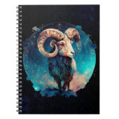 Aries Zodiac Spiral Notebook Notizblock (Vorderseite)