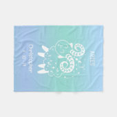 Aries Zodiac Star Name Birthdate Blue Baby Fleecedecke (Vorderseite (Horizontal))