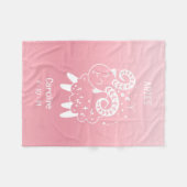 Aries Zodiac Star Name Birthdate Pink Baby Fleecedecke (Vorderseite (Horizontal))