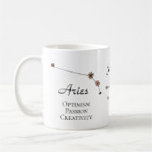 Aries Zodiac Star Sign Blume Constellation Kaffeetasse (Links)