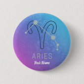 Aries Zodiac Star Sign Horoskop Constellation Button (Vorderseite)
