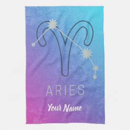 Aries Zodiac Star Sign Horoskop Constellation Geschirrtuch