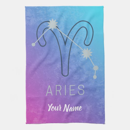 Aries Zodiac Star Sign Horoskop Constellation Geschirrtuch (Vertikal)