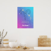 Aries Zodiac Star Sign Horoskop Constellation Poster (Küche)