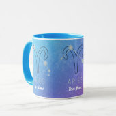 Aries Zodiac Star Sign Horoskop Constellation Tasse (Vorderseite Links)