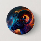 Aries Zodiac Star Sign - Kein Text Button (Vorderseite)