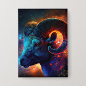 Aries Zodiac Star Sign - Knopf Rechteck Button (Vorderseite)