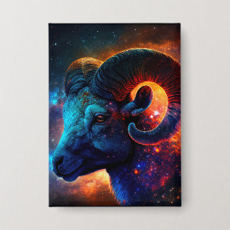 Aries Zodiac Star Sign - Knopf Rechteck Button