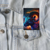 Aries Zodiac Star Sign - Knopf Rechteck Button (Insitu)