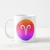 Aries Zodiac Star Sign Modern Kaffeetasse (Links)