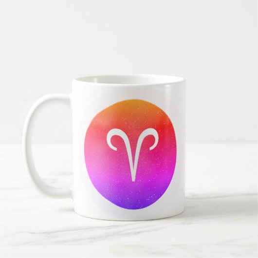 Aries Zodiac Star Sign Modern Kaffeetasse (Links)
