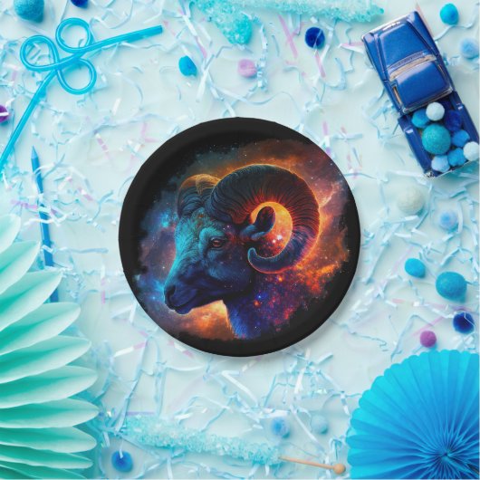 Aries Zodiac Star Sign - No Text - Paper Plate Pappteller (Party)