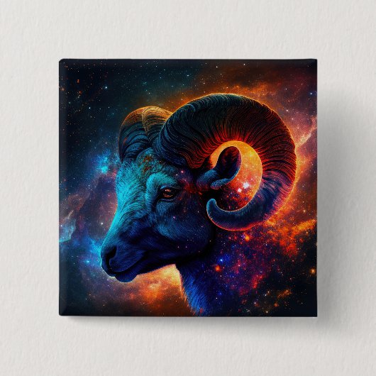 Aries Zodiac Star Sign - No Text - Square Button (Vorderseite)